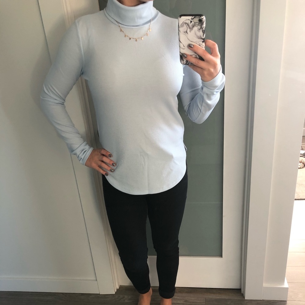 NWOT Light Blue Turtleneck Long Sleeve